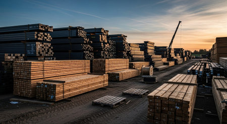 Modern Construction and Infrastructure Development Concept.の写真素材