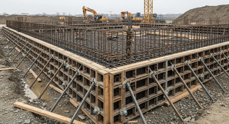 Modern Construction and Infrastructure Development Concept.