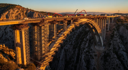 Modern Construction and Infrastructure Development Concept.の写真素材