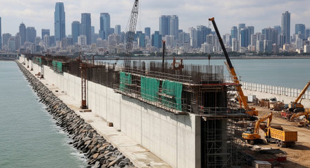 Modern Construction and Infrastructure Development Concept.