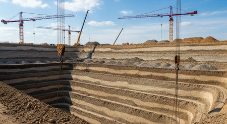 Modern Construction and Infrastructure Development Concept.