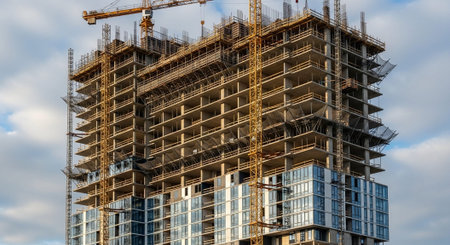 Modern Construction and Infrastructure Development Concept.