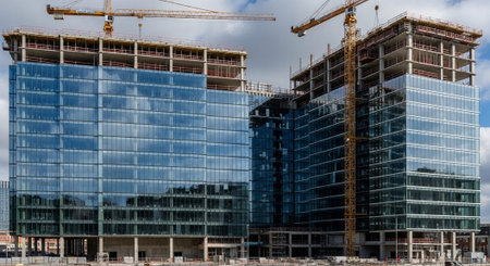 Modern Construction and Infrastructure Development Concept.