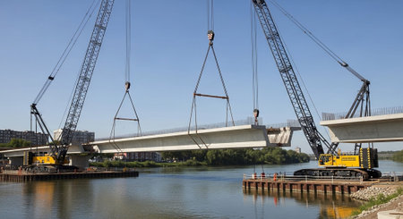 Modern Construction and Infrastructure Development Concept.の写真素材