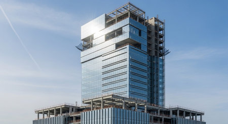 Modern Construction and Infrastructure Development Concept.
