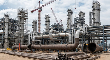 Modern Construction and Infrastructure Development Concept.