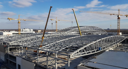 Modern Construction and Infrastructure Development Concept.