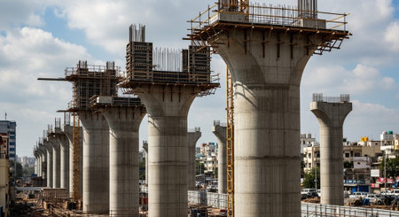 Modern Construction and Infrastructure Development Concept.