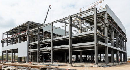 Modern Construction and Infrastructure Development Concept.