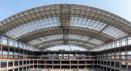 Modern Construction and Infrastructure Development Concept.