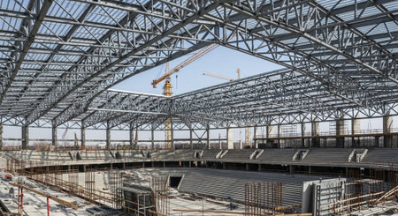 Modern Construction and Infrastructure Development Concept.の写真素材