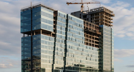 Modern Construction and Infrastructure Development Concept.