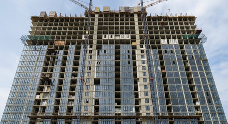 Modern Construction and Infrastructure Development Concept.