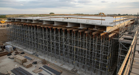 Modern Construction and Infrastructure Development Concept.