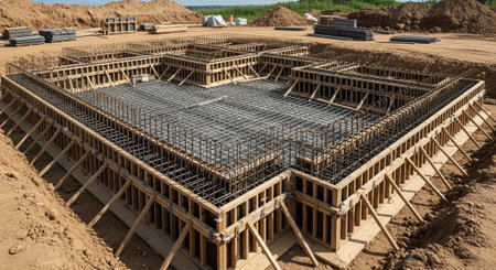 Modern Construction and Infrastructure Development Concept.の写真素材