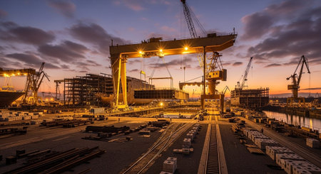 Modern Construction and Infrastructure Development Concept.の写真素材