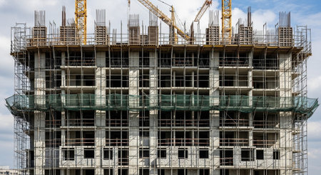Modern Construction and Infrastructure Development Concept.