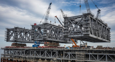 Modern Construction and Infrastructure Development Concept.