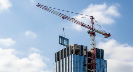 Modern Construction and Infrastructure Development Concept.