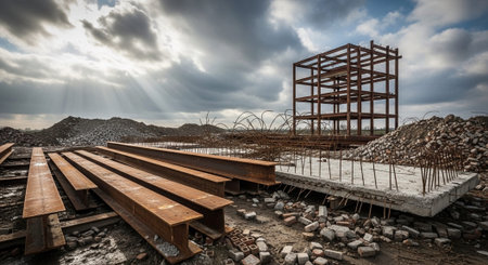 Modern Construction and Infrastructure Development Concept.