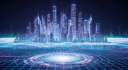 Abstract Concept and Technology Background Collection.