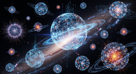 Abstract Concept and Technology Background Collection.