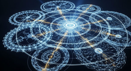 Abstract Concept and Technology Background Collection.