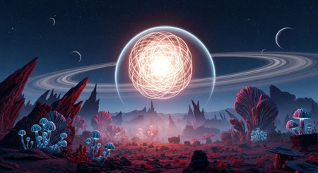 Abstract Concept and Technology Background Collection.