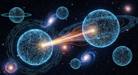 Abstract Concept and Technology Background Collection.