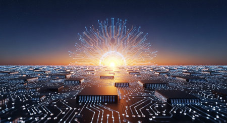 Abstract Concept and Technology Background Collection.