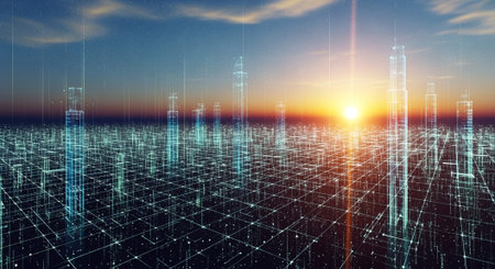 Abstract Concept and Technology Background Collection.