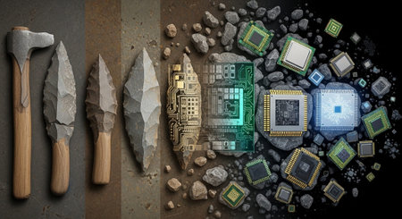 Abstract Concept and Technology Background Collection.
