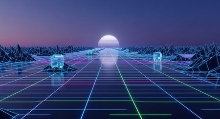 Abstract Concept and Technology Background Collection.