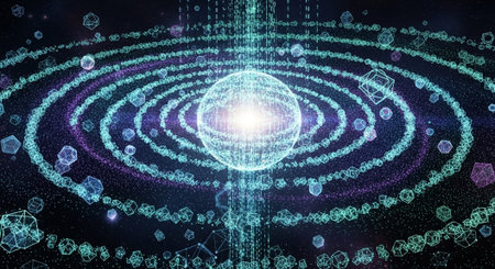 Abstract Concept and Technology Background Collection.