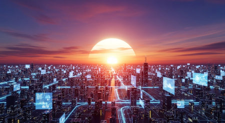 Abstract Concept and Technology Background Collection.