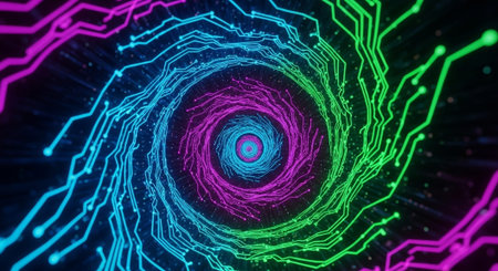 Abstract Concept and Technology Background Collection.