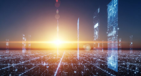 Abstract Concept and Technology Background Collection.