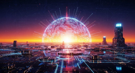Abstract Concept and Technology Background Collection.