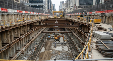 Modern Construction and Infrastructure Development Concept.