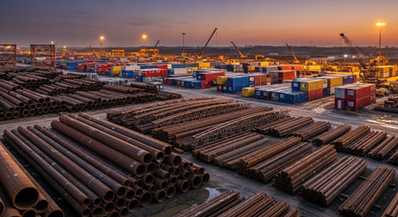 Modern Construction and Infrastructure Development Concept.の写真素材