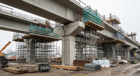 Modern Construction and Infrastructure Development Concept.
