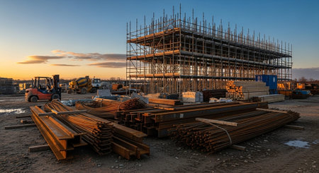Modern Construction and Infrastructure Development Concept.