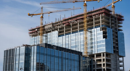 Modern Construction and Infrastructure Development Concept.