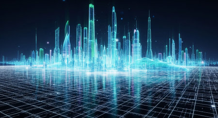 Abstract Concept and Technology Background Collection.