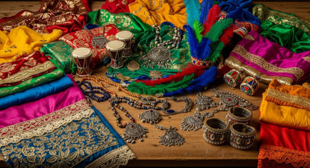 Global Cultural Heritage Landmarks and Traditional Festive Decorations.の写真素材