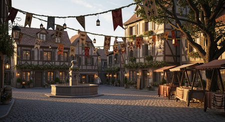 Global Cultural Heritage Landmarks and Traditional Festive Decorations.の写真素材