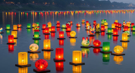 Global Cultural Heritage Landmarks and Traditional Festive Decorations.