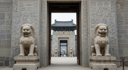 Global Cultural Heritage Landmarks and Traditional Festive Decorations.の写真素材