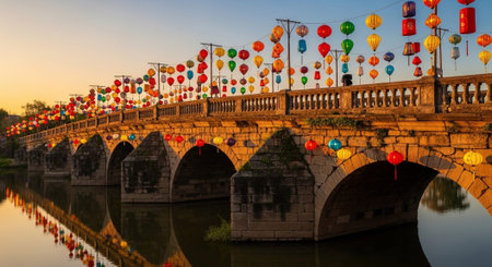 Global Cultural Heritage Landmarks and Traditional Festive Decorations.