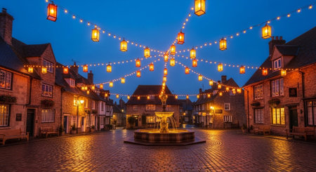 Global Cultural Heritage Landmarks and Traditional Festive Decorations.